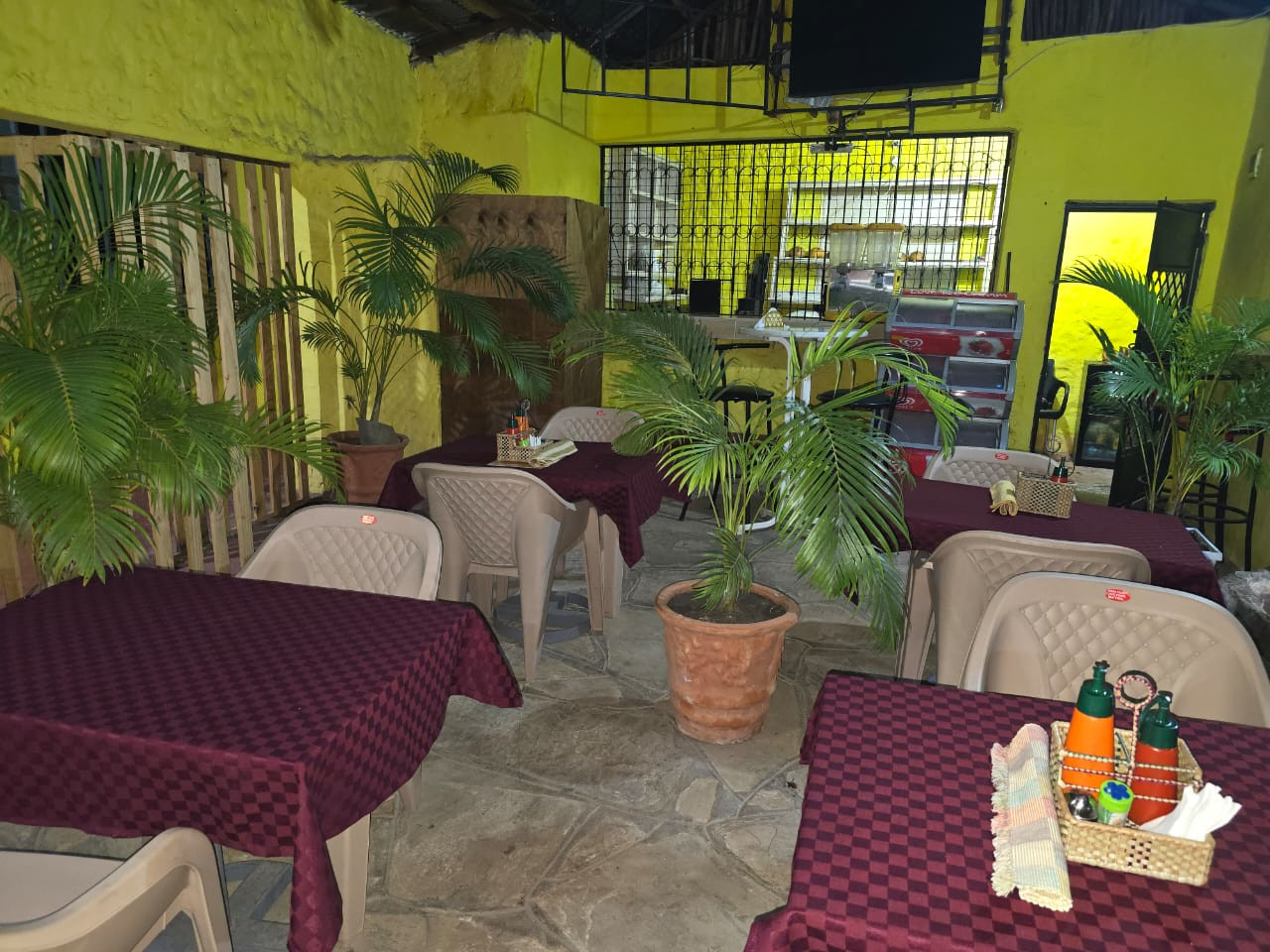 The spacious and comfortable seating arrangement at Grand Appetite